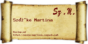 Szőke Martina névjegykártya