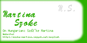 martina szoke business card